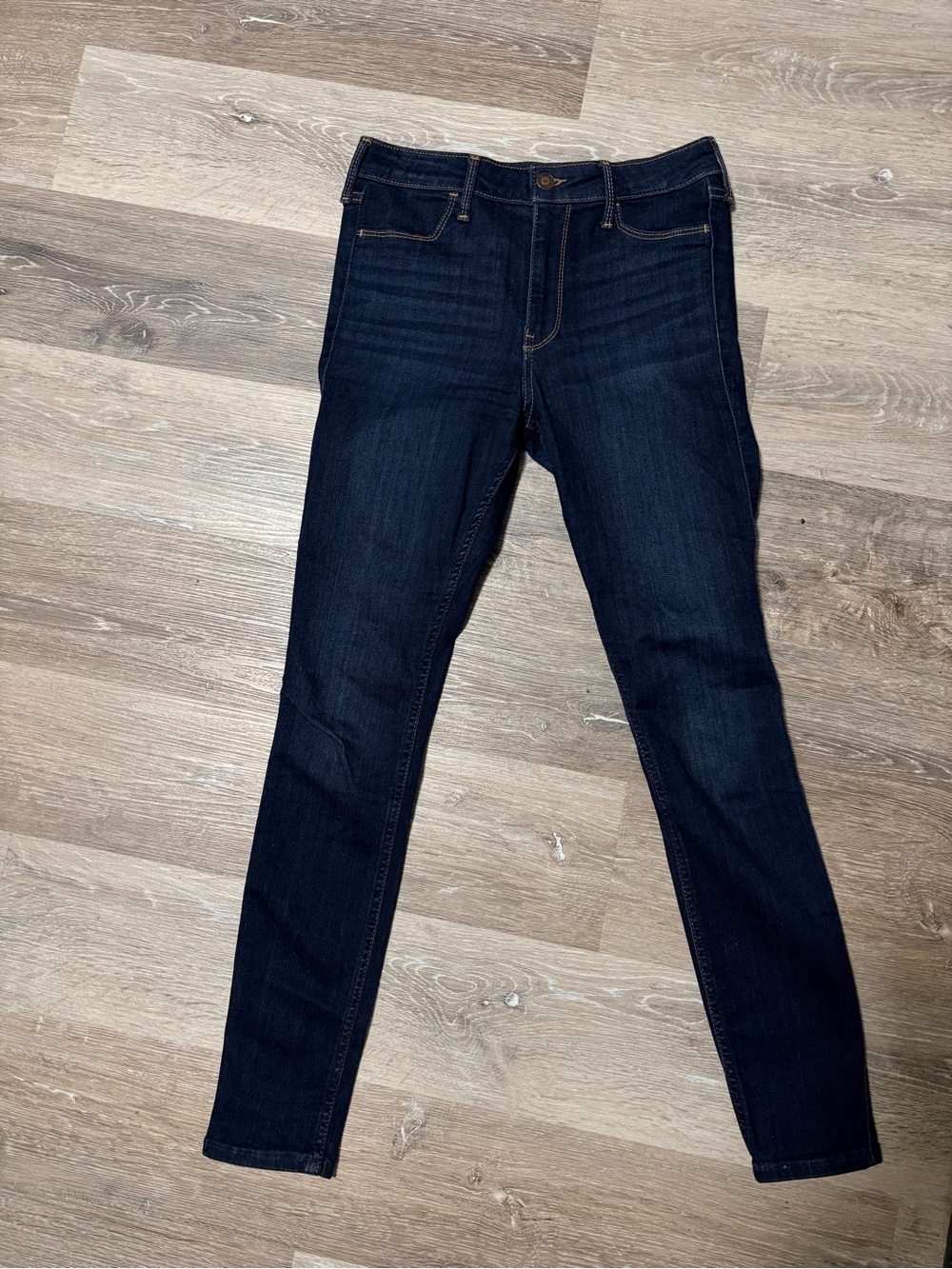 Hollister Advanced Stretch High-Rise Jean Legging Dark Blue Jeans 5R